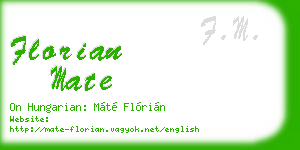 florian mate business card
